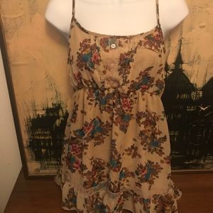 Floral spaghetti strap tank